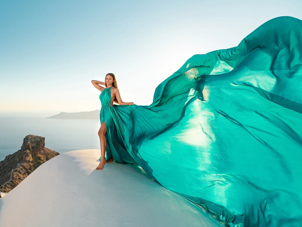 Santorini Flying Dress Photoshoot | Photoshoot 77