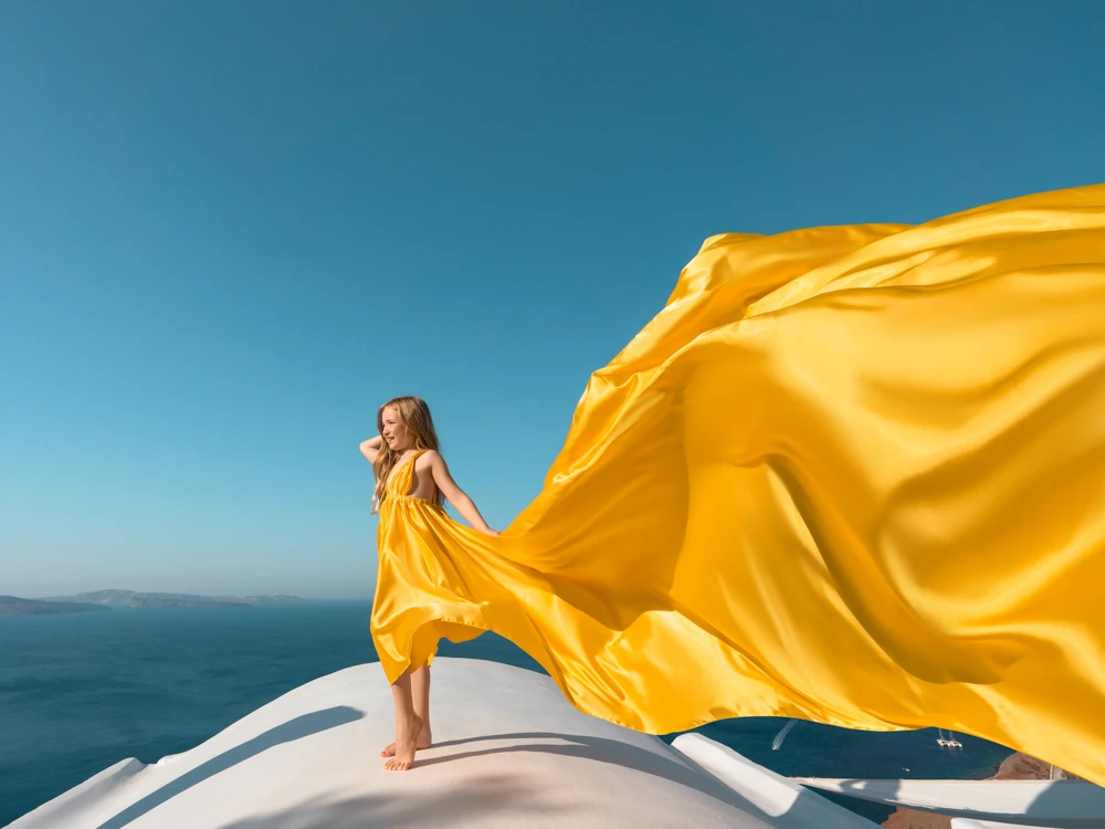 Santorini Flying Dress Photoshoot | Photoshoot 78